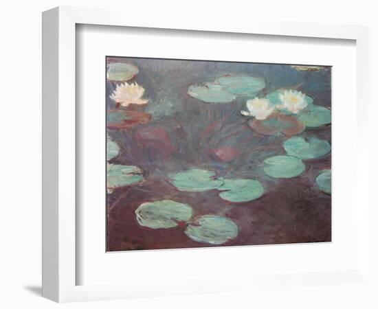 Water lilies (or Nympheas)-Claude Monet-Framed Art Print