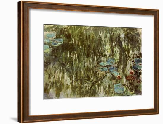 Water Lilies, Reflected Willow, circa 1920-Claude Monet-Framed Giclee Print