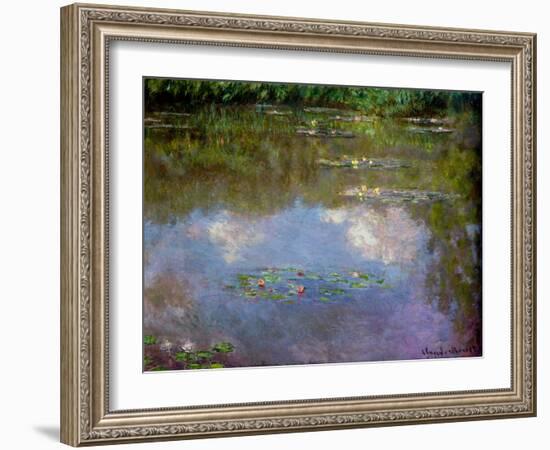 Water Lilies, the Cloud, 1903 (Oil on Canvas)-Claude Monet-Framed Giclee Print