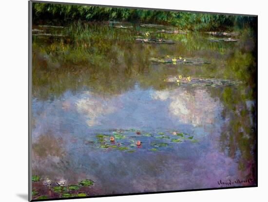 Water Lilies, the Cloud, 1903 (Oil on Canvas)-Claude Monet-Mounted Giclee Print