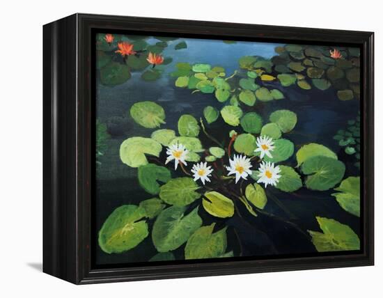 Water Lilies-kirilstanchev-Framed Stretched Canvas