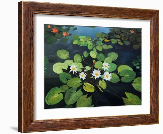 Water Lilies-kirilstanchev-Framed Art Print