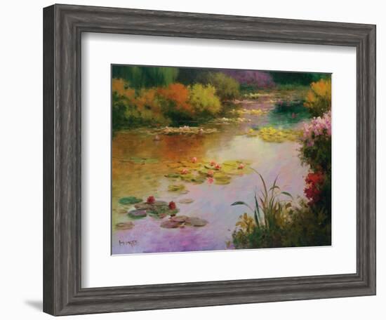 Water Lillies in Giverny-Karen Dupré-Framed Art Print