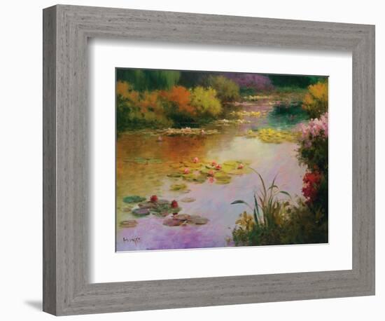 Water Lillies in Giverny-Karen Dupré-Framed Art Print