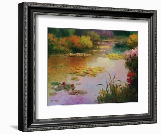 Water Lillies in Giverny-Karen Dupré-Framed Art Print