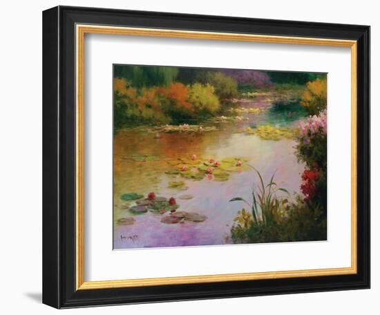 Water Lillies in Giverny-Karen Dupré-Framed Art Print