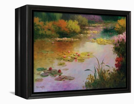 Water Lillies in Giverny-Karen Dupré-Framed Stretched Canvas