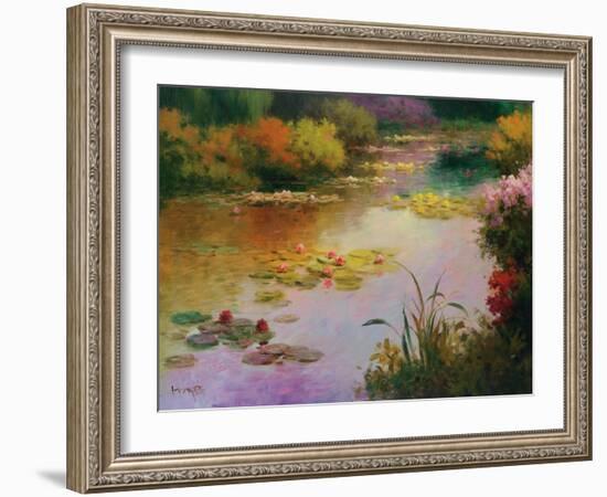 Water Lillies in Giverny-Karen Dupré-Framed Art Print