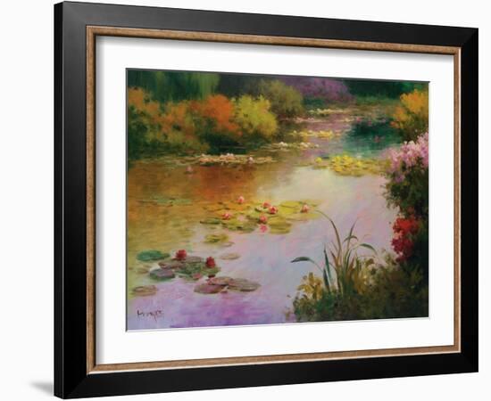 Water Lillies in Giverny-Karen Dupré-Framed Art Print