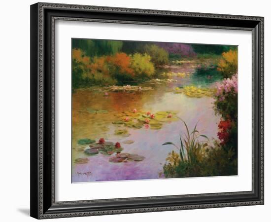 Water Lillies in Giverny-Karen Dupré-Framed Art Print