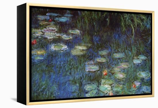 Water Lillies-Claude Monet-Framed Stretched Canvas