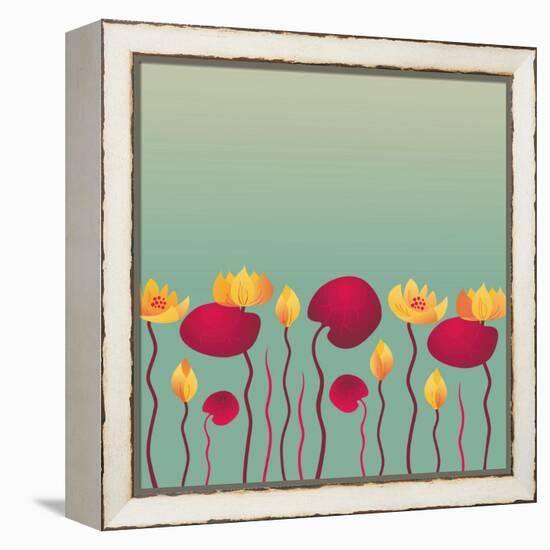 Water Lily Background-Alisa Foytik-Framed Stretched Canvas