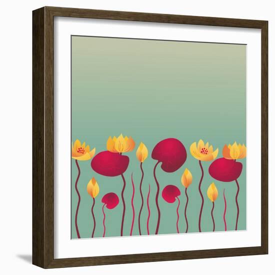Water Lily Background-Alisa Foytik-Framed Art Print