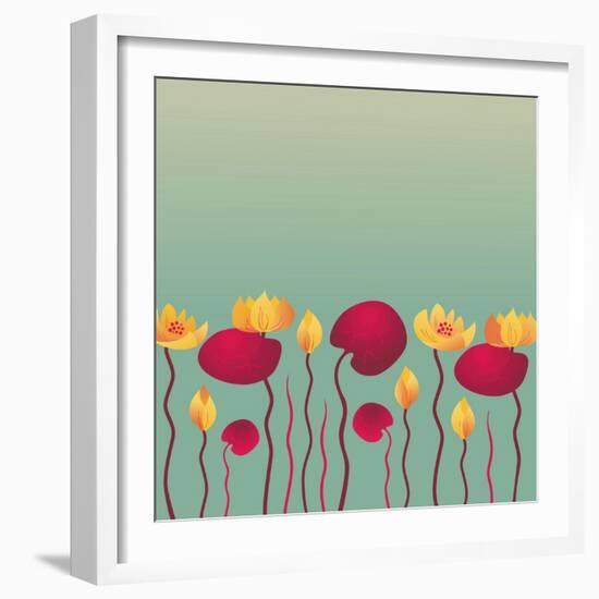 Water Lily Background-Alisa Foytik-Framed Art Print