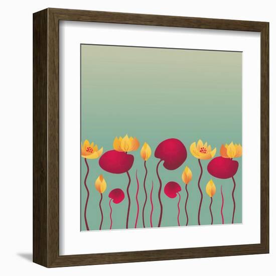 Water Lily Background-Alisa Foytik-Framed Art Print