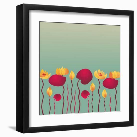 Water Lily Background-Alisa Foytik-Framed Art Print