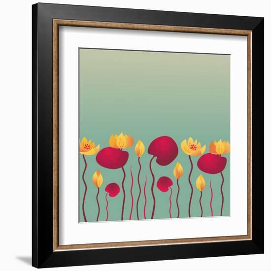 Water Lily Background-Alisa Foytik-Framed Art Print