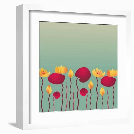 Water Lily Background-Alisa Foytik-Framed Art Print