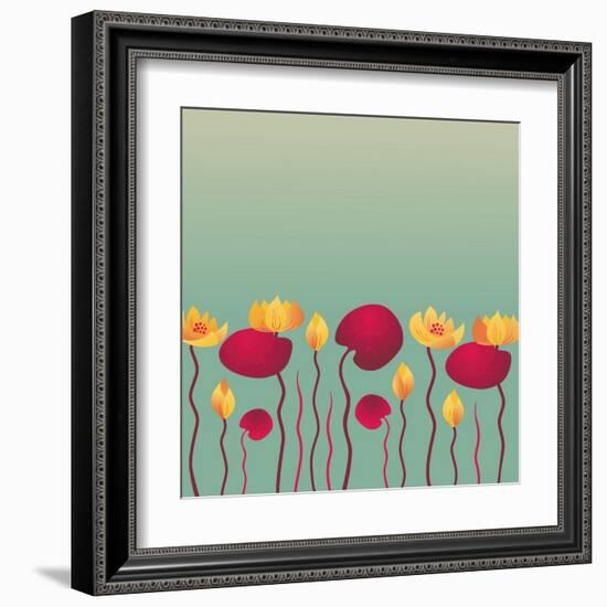 Water Lily Background-Alisa Foytik-Framed Art Print