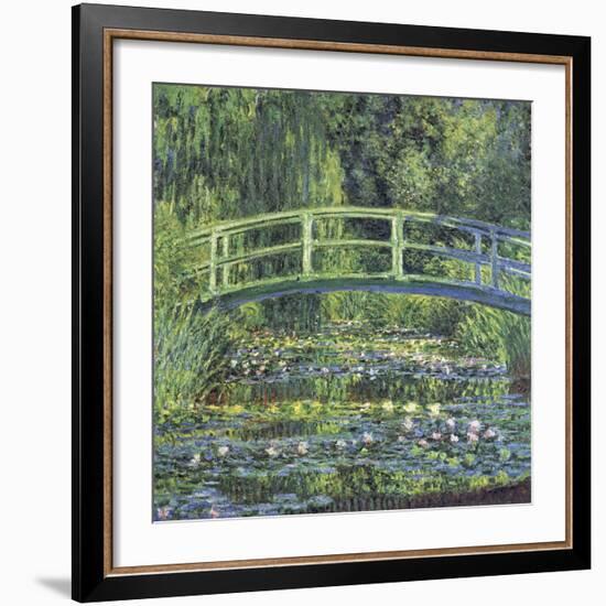 Water Lily Pond, 1899 (blue)-Claude Monet-Framed Art Print