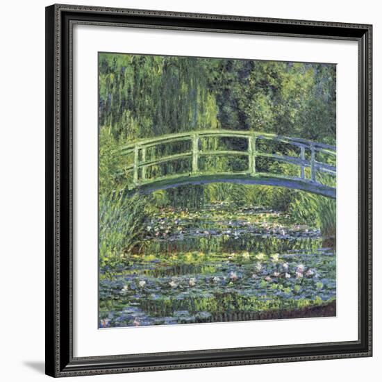 Water Lily Pond, 1899 (blue)-Claude Monet-Framed Art Print