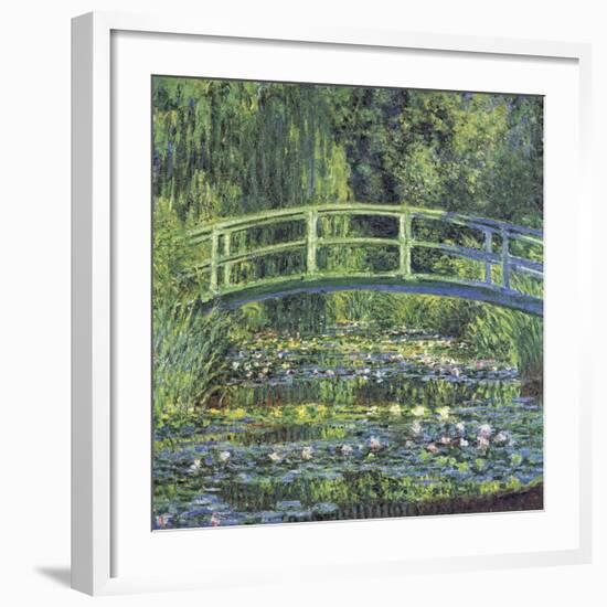 Water Lily Pond, 1899 (blue)-Claude Monet-Framed Art Print