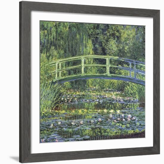 Water Lily Pond, 1899 (blue)-Claude Monet-Framed Art Print