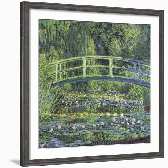 Water Lily Pond, 1899 (blue)-Claude Monet-Framed Art Print