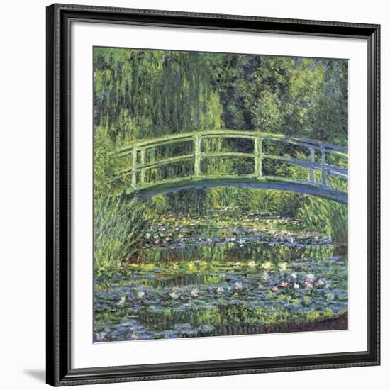Water Lily Pond, 1899 (blue)-Claude Monet-Framed Art Print