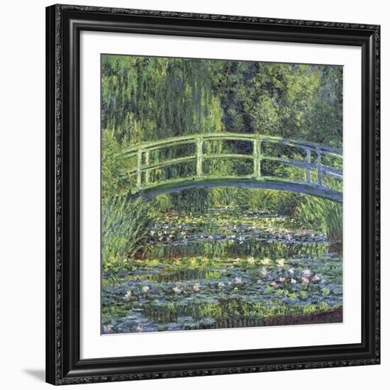 Water Lily Pond, 1899 (blue)-Claude Monet-Framed Art Print