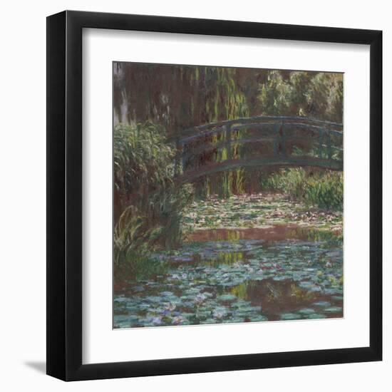 Water Lily Pond, 1900, by Claude Monet, 1840-1926, French Impressionist painting,-Claude Monet-Framed Art Print