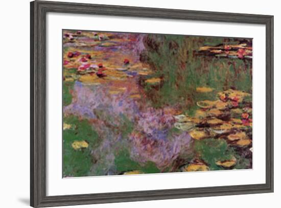 Water Lily Pond at Giverny-Claude Monet-Framed Art Print