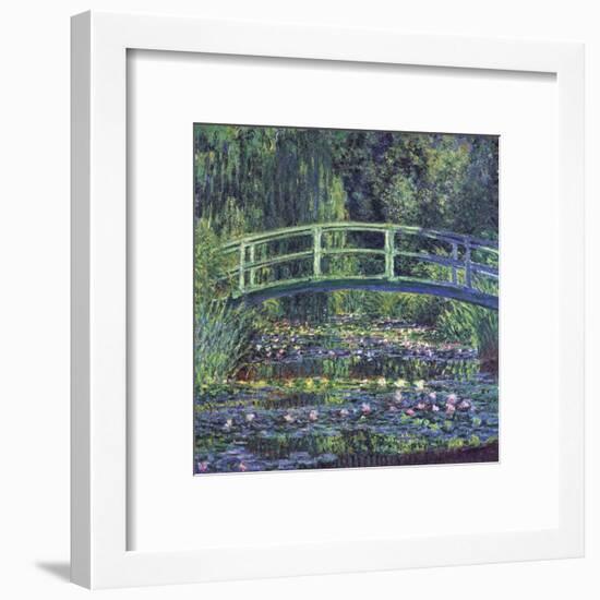 Water Lily Pond, c.1899 (blue)-Claude Monet-Framed Art Print