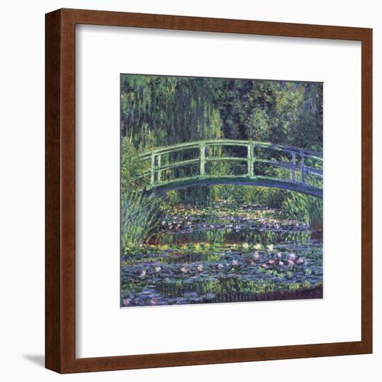 Water Lily Pond, c.1899 (blue)-Claude Monet-Framed Art Print