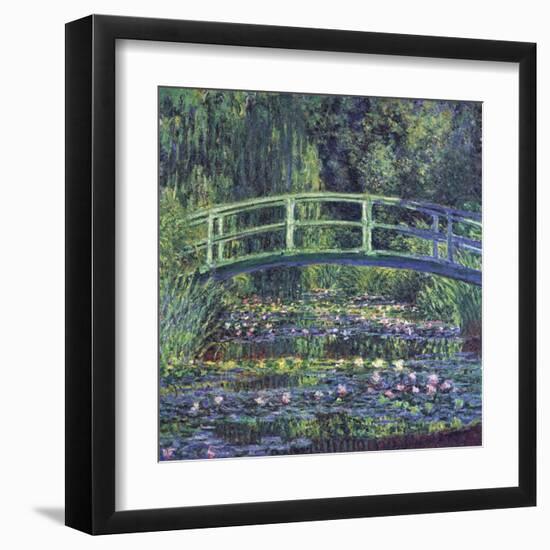 Water Lily Pond, c.1899 (blue)-Claude Monet-Framed Art Print