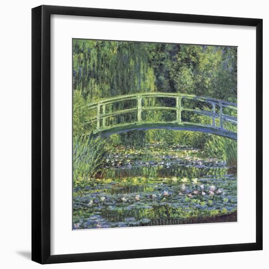 Water Lily Pond, c.1899 (blue)-Claude Monet-Framed Giclee Print