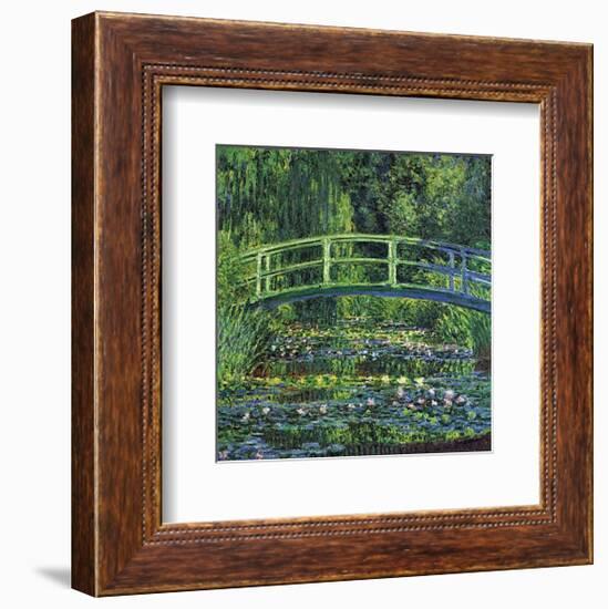 Water Lily Pond, c.1899 (blue)-Claude Monet-Framed Art Print