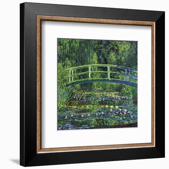 Water Lily Pond, c.1899 (blue)-Claude Monet-Framed Art Print