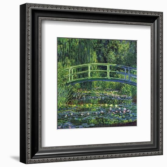 Water Lily Pond, c.1899 (blue)-Claude Monet-Framed Art Print