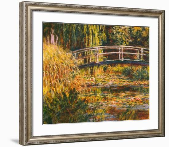 Water Lily Pond-Pink Harmony-Claude Monet-Framed Art Print