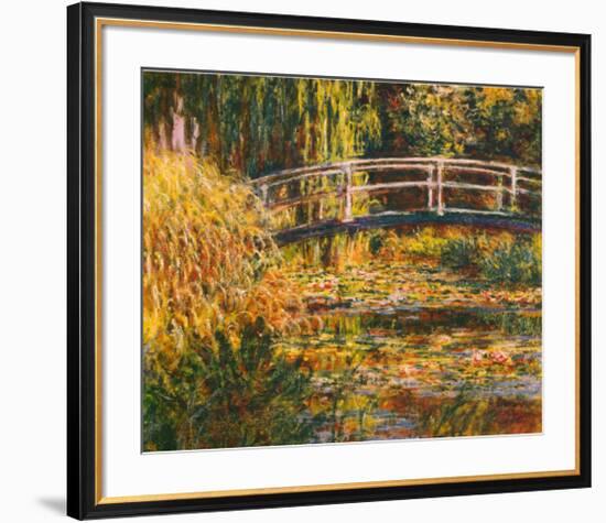 Water Lily Pond-Pink Harmony-Claude Monet-Framed Art Print