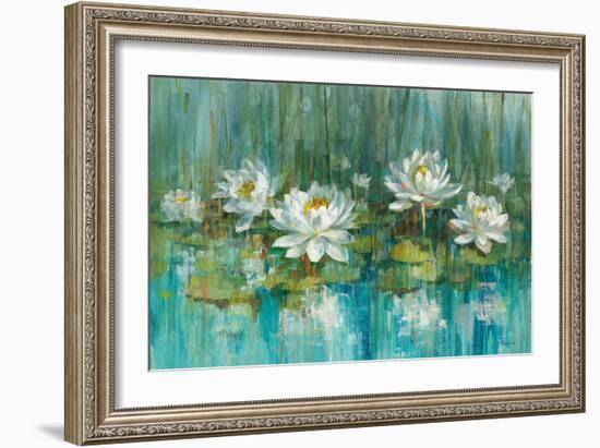 Water Lily Pond V2 Crop-Danhui Nai-Framed Art Print