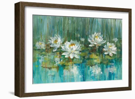 Water Lily Pond V2 Crop-Danhui Nai-Framed Art Print