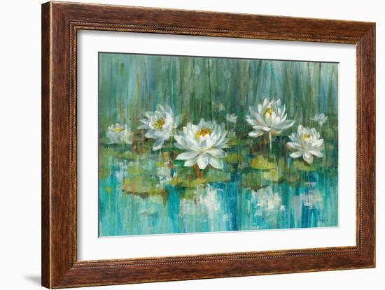 Water Lily Pond V2 Crop-Danhui Nai-Framed Art Print