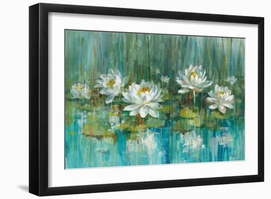 Water Lily Pond V2 Crop-Danhui Nai-Framed Art Print