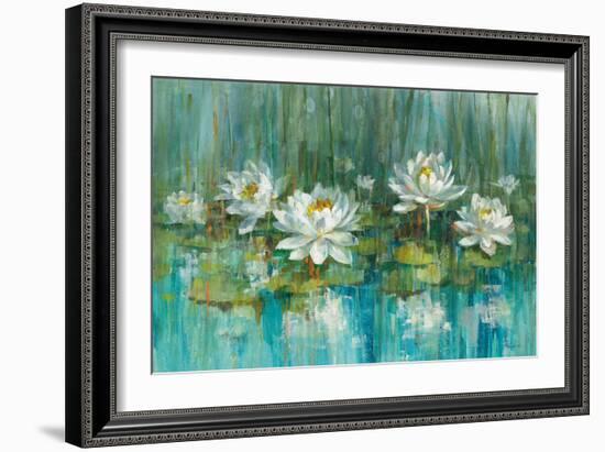 Water Lily Pond V2 Crop-Danhui Nai-Framed Art Print