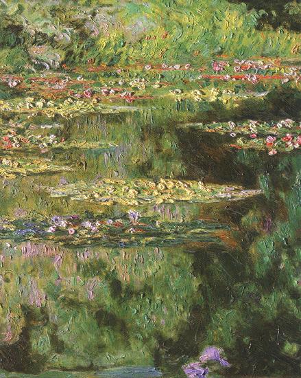 Water Lily Pond-Claude Monet-Framed Textured Art