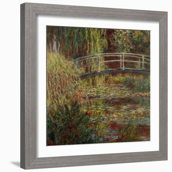 Water-Lily Pool, Harmony in Pink-Claude Monet-Framed Giclee Print