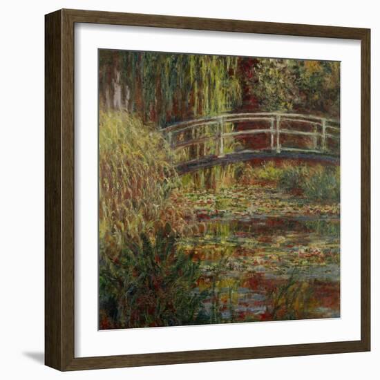 Water-Lily Pool, Harmony in Pink-Claude Monet-Framed Giclee Print