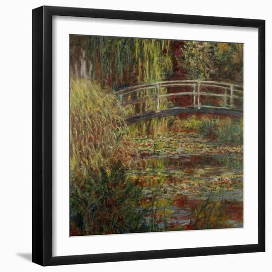 Water-Lily Pool, Harmony in Pink-Claude Monet-Framed Giclee Print